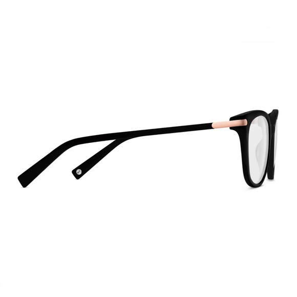 Warby Parker Maeve Glasses in Jet Black with Rose Gold - Picture 4 of 12